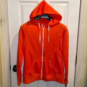 NEW Tek Gear Full Zip Sweatshirt Neon Orange Women’s Medium, Fleece inside NWT